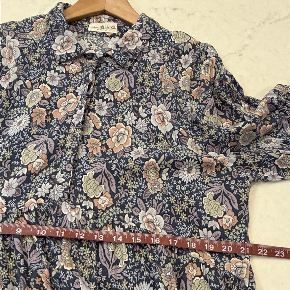 NATURAL LIFE Blue Floral Maxi Dress - Picture 9 of 11